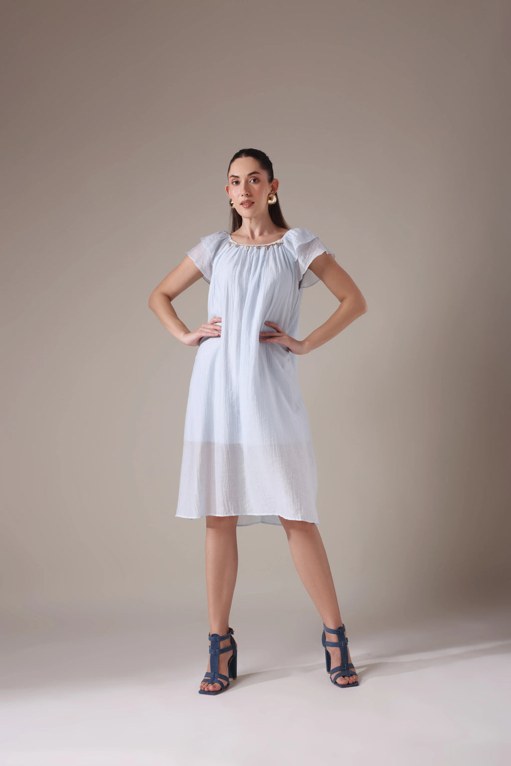 The Seashell-Embellished Gauze Midi