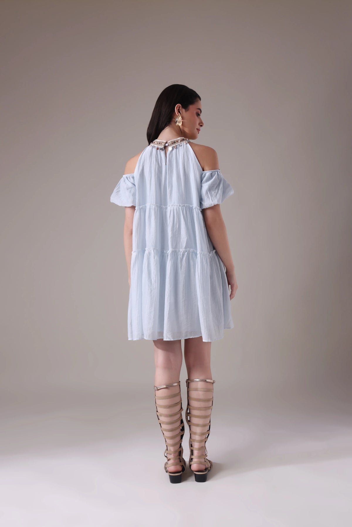 The Alabaster Oasis Tiered Mini Dress