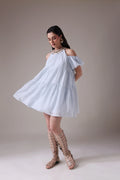 The Alabaster Oasis Tiered Mini Dress