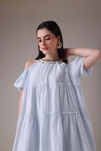 The Alabaster Oasis Tiered Mini Dress