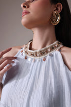 The Alabaster Oasis Tiered Mini Dress