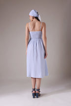 Coquette Dream Seersucker Sundress with Matching Kerchief