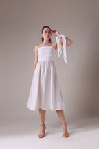 Coquette Dream Seersucker Sundress with Matching Kerchief