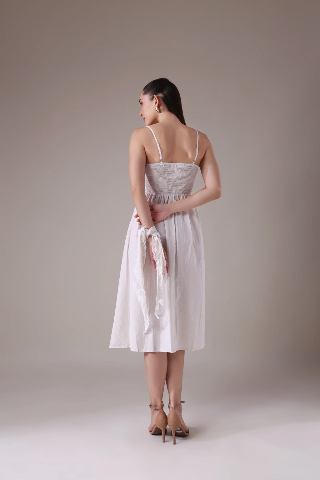 Coquette Dream Seersucker Sundress with Matching Kerchief