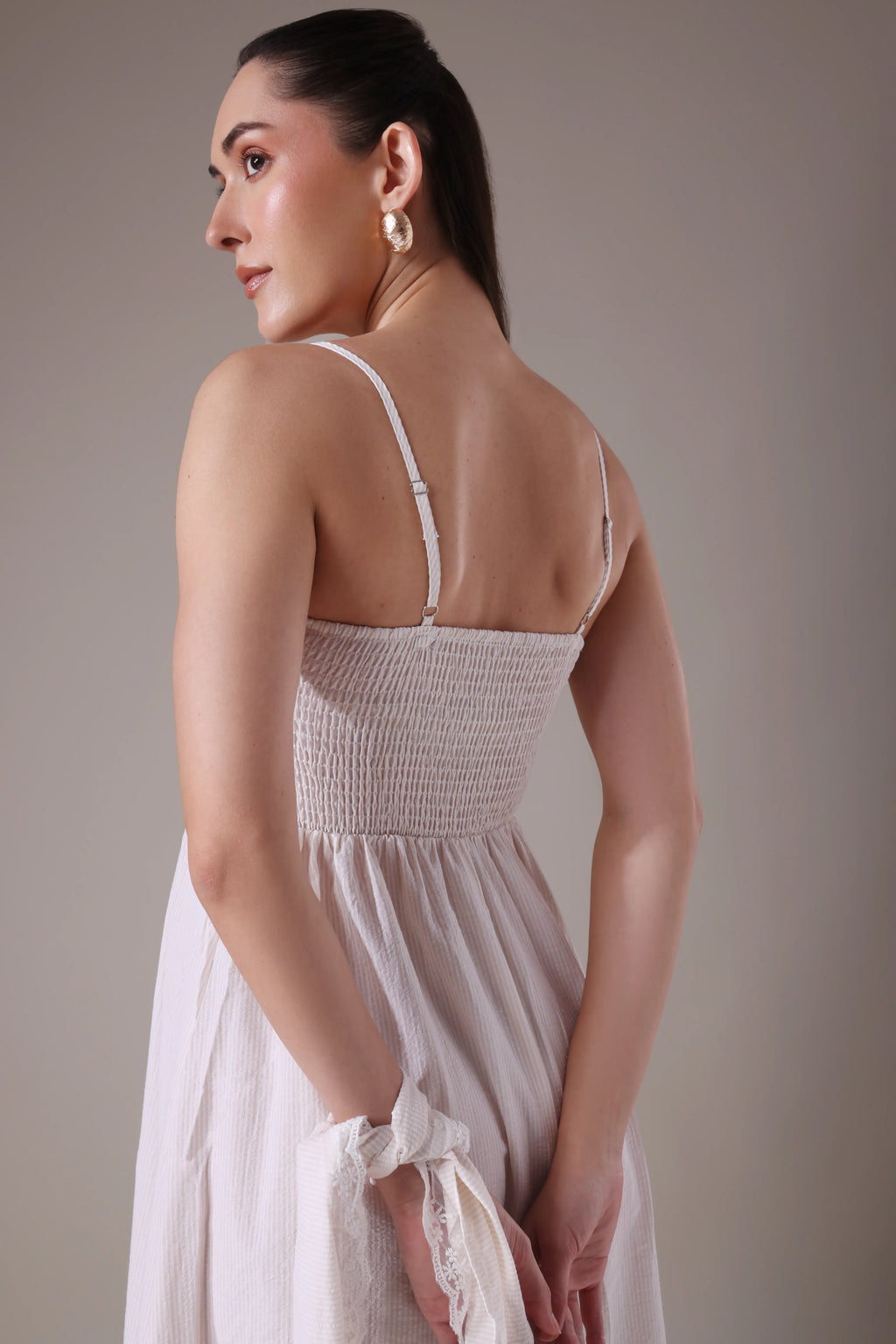 Coquette Dream Seersucker Sundress with Matching Kerchief
