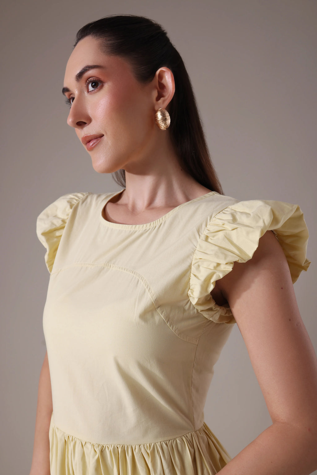 The Seraphina Bubble-Hem Midi Dress