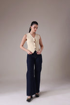 The Elara Asymmetric Sculptural Vest