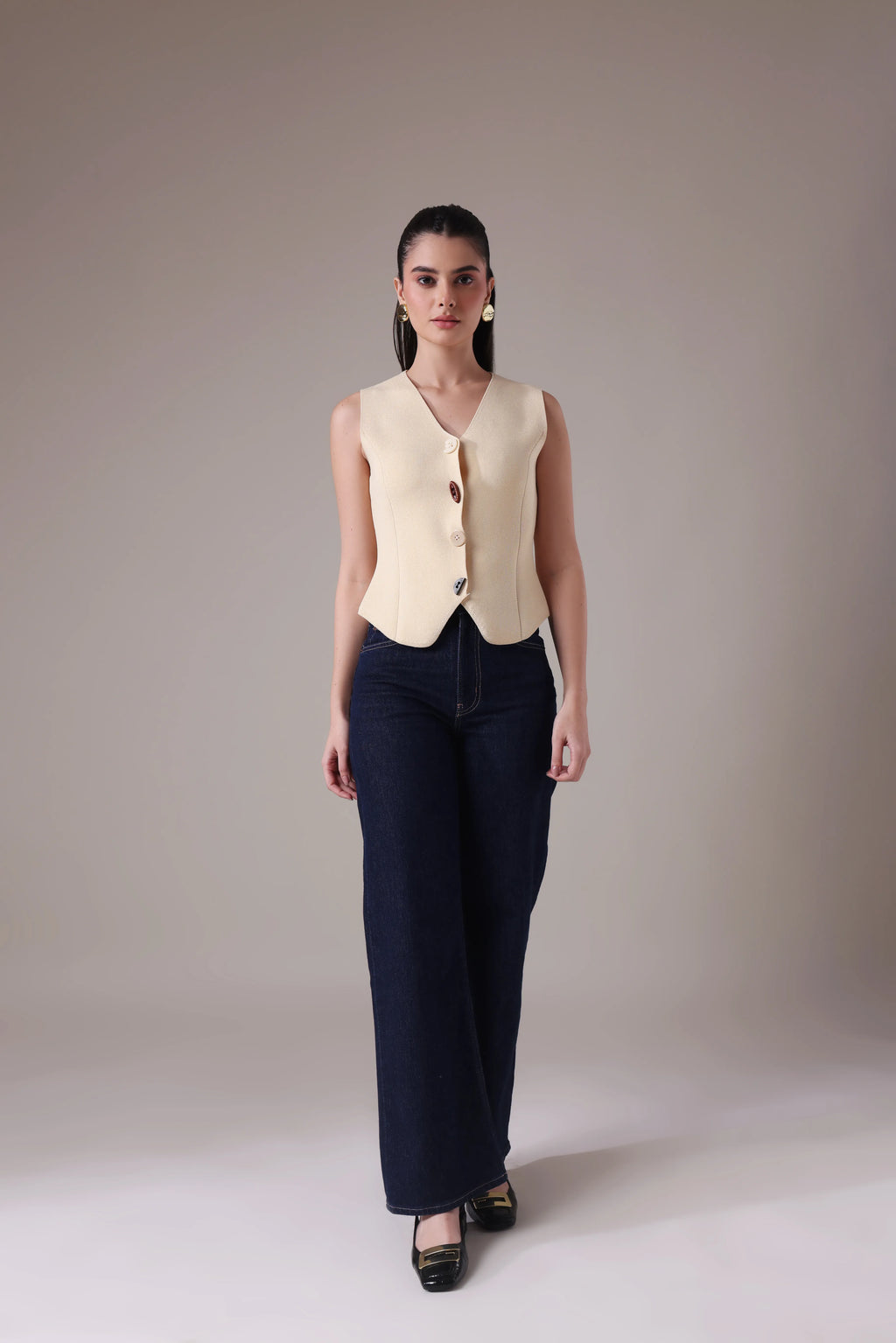 The Elara Asymmetric Sculptural Vest