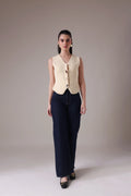 The Elara Asymmetric Sculptural Vest