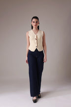 The Elara Asymmetric Sculptural Vest
