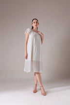 The Seashell-Embellished Gauze Midi
