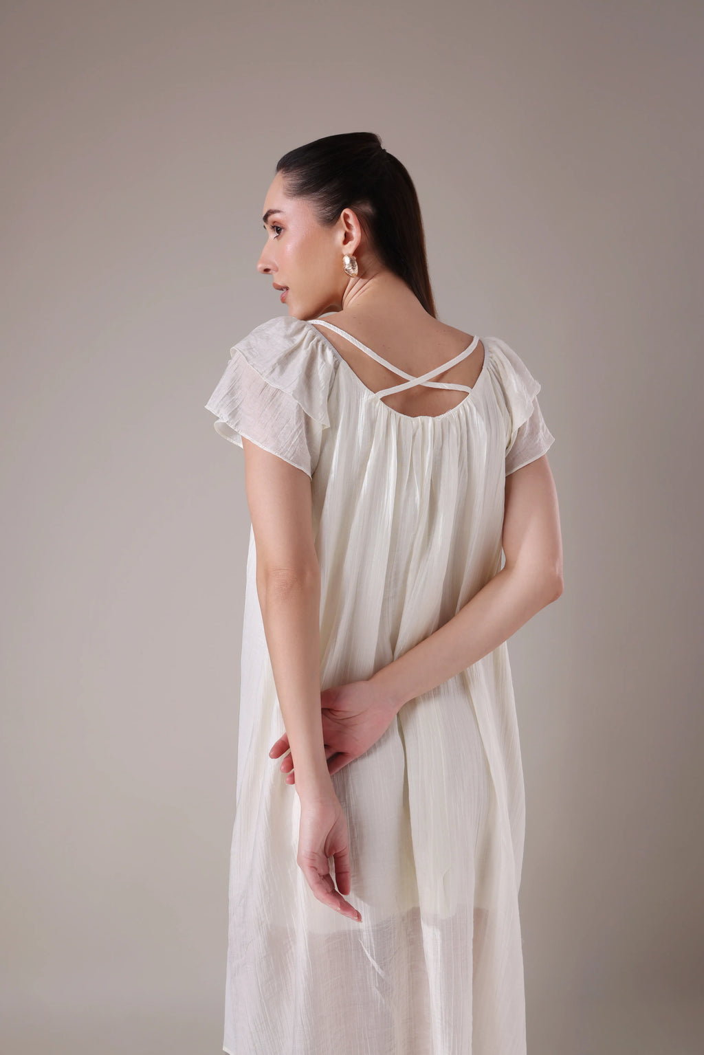 The Seashell-Embellished Gauze Midi
