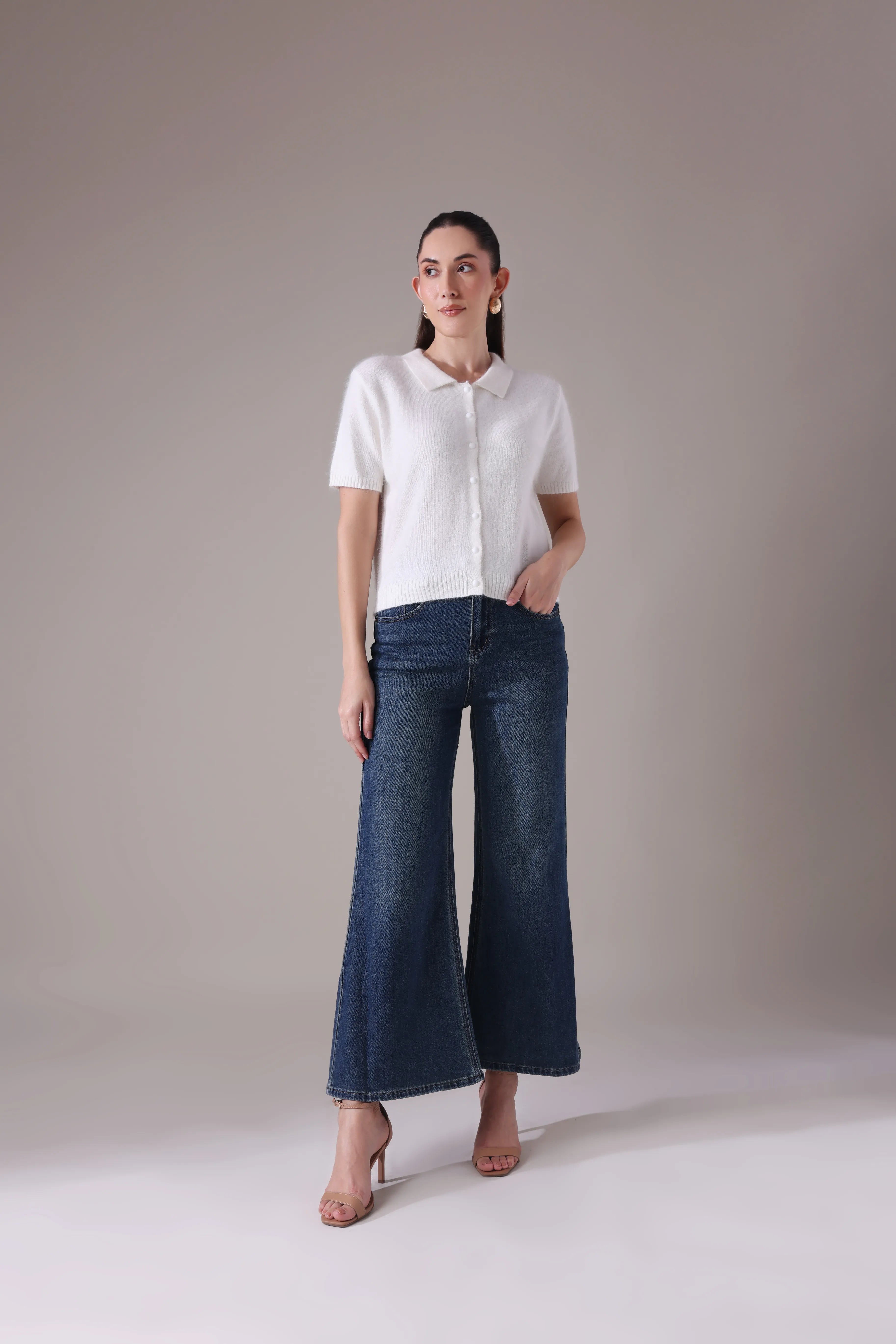 The Solace Angora-Blend Polo Cardigan