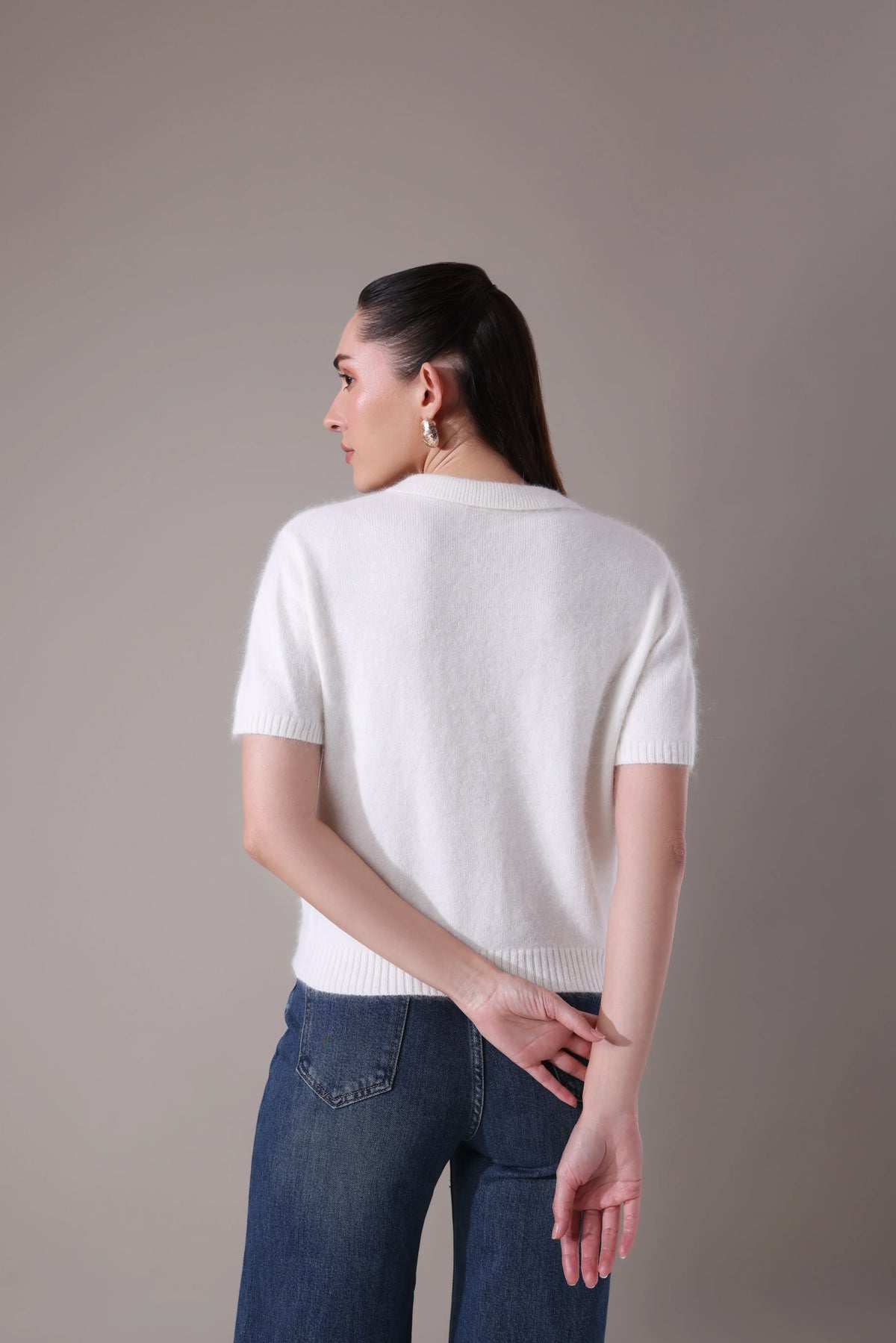 The Solace Angora-Blend Polo Cardigan