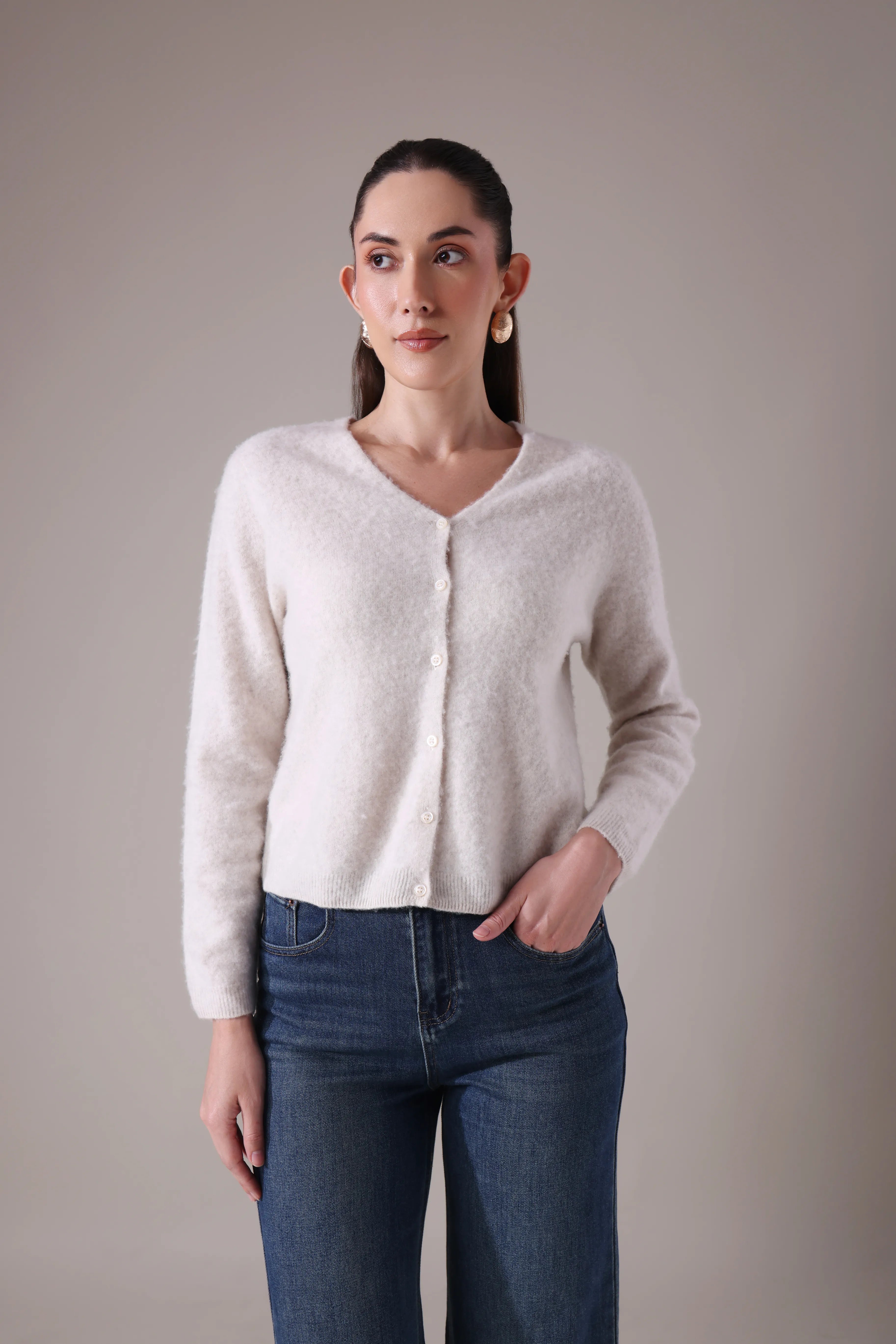 The Aura Cashmere-Wool cardigan