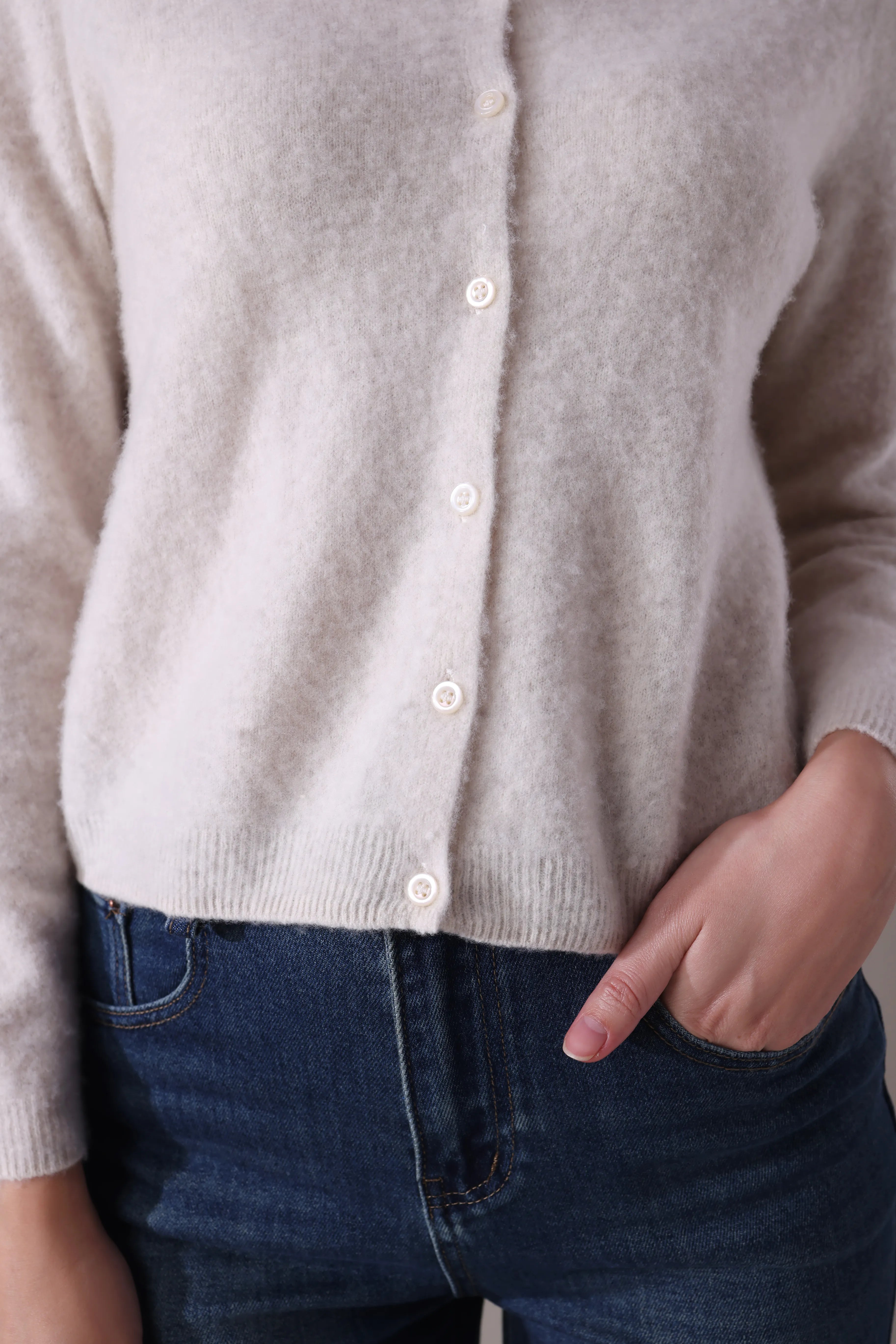 The Aura Cashmere-Wool cardigan