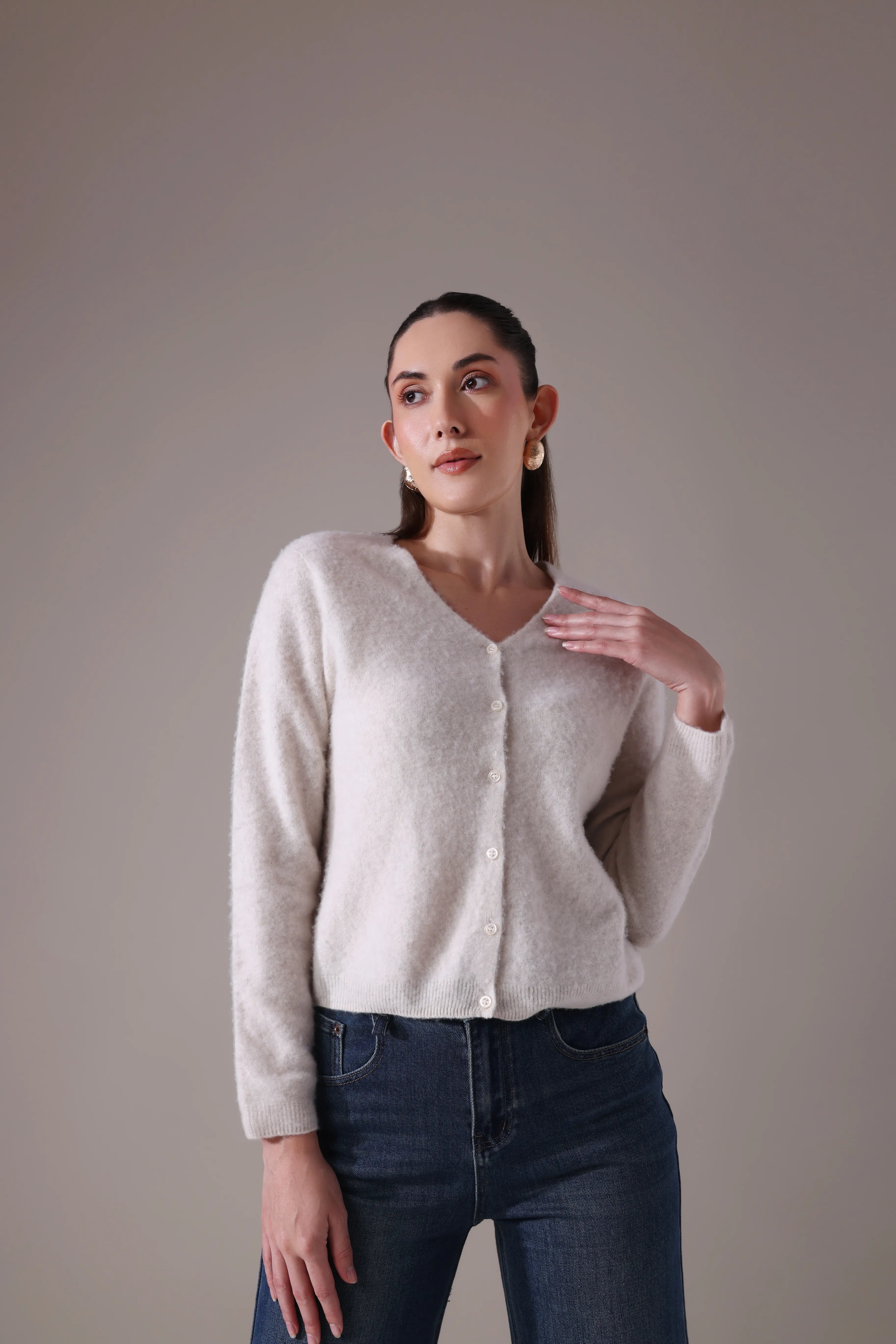 The Aura Cashmere-Wool cardigan