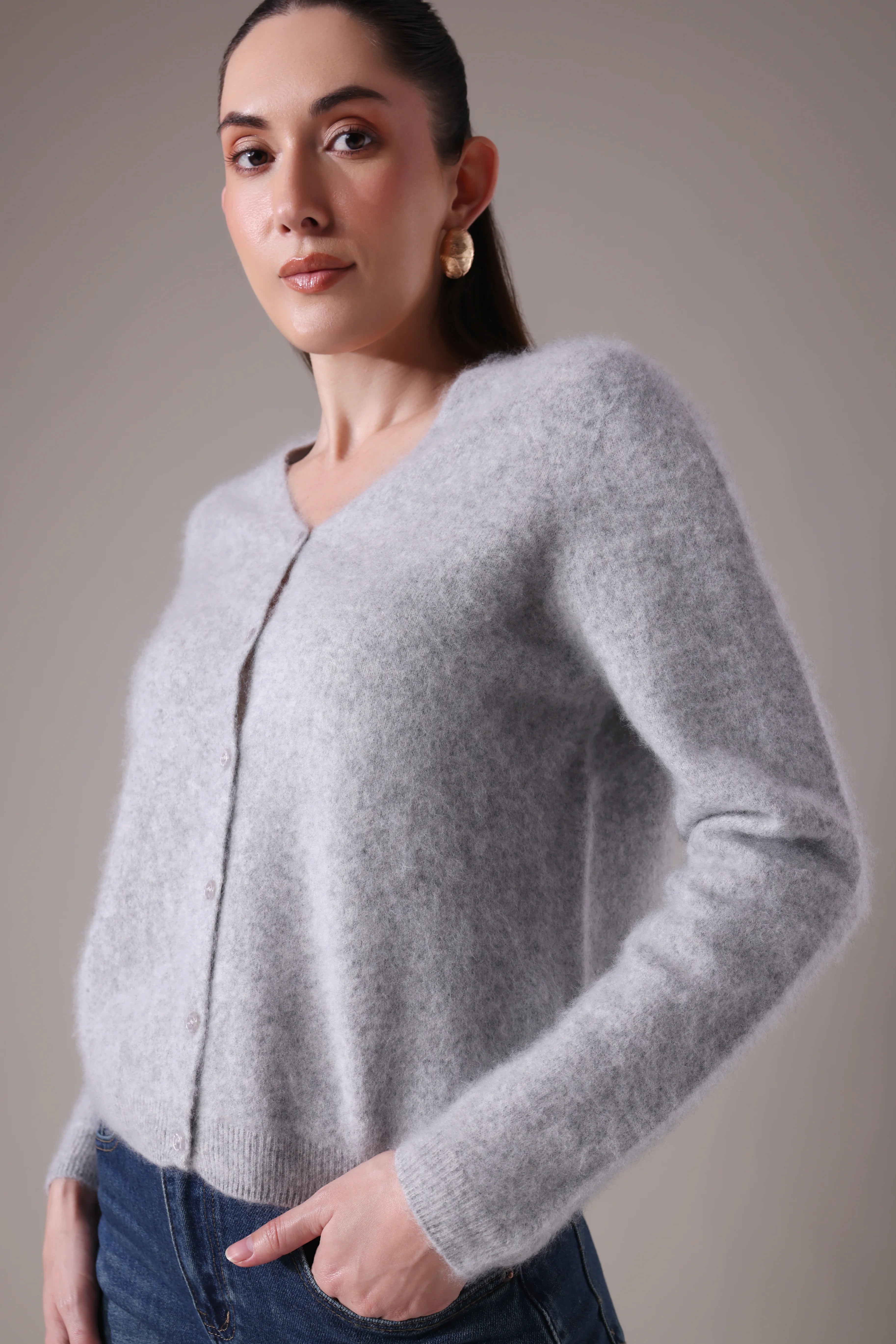 The Aura Cashmere-Wool cardigan
