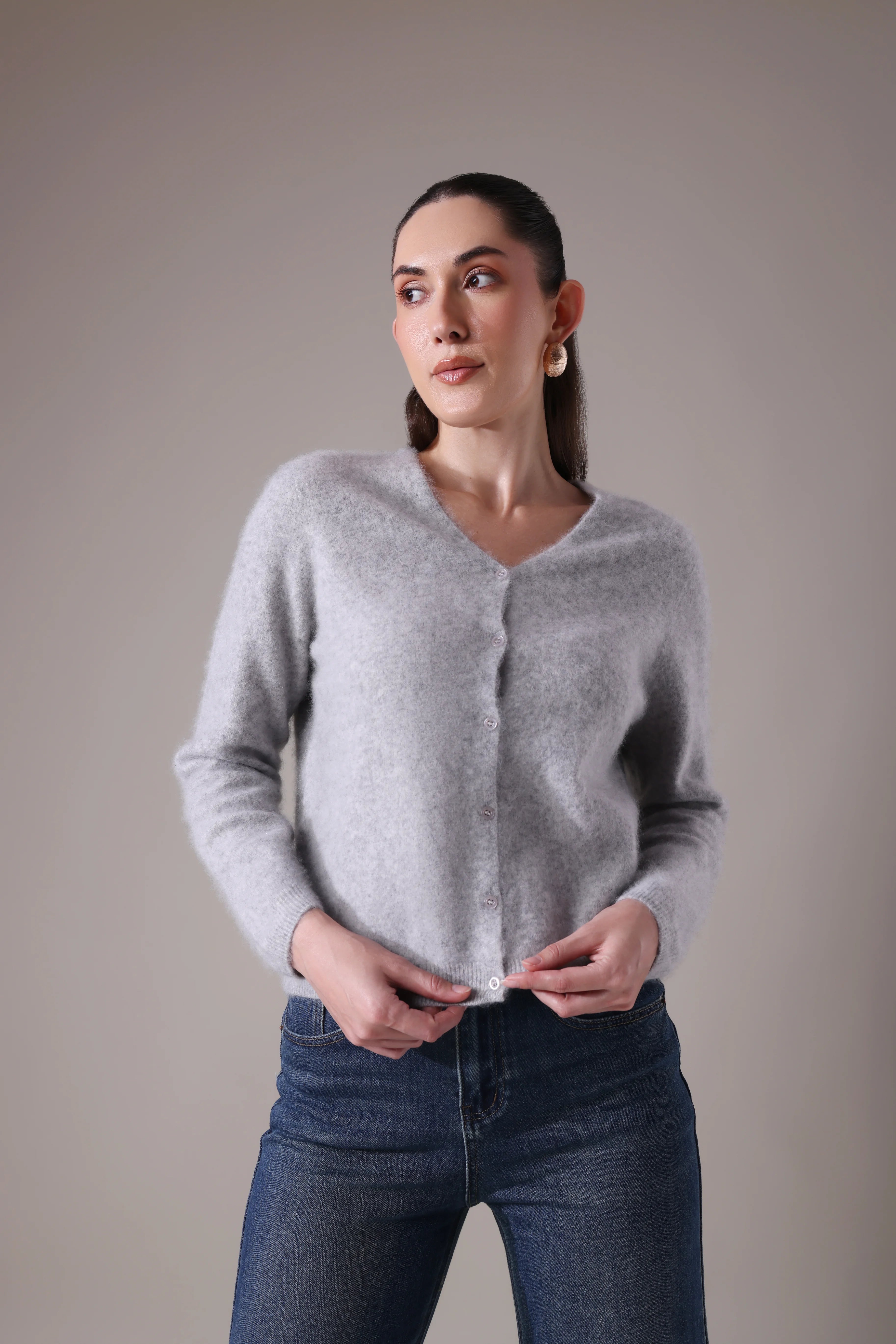 The Aura Cashmere-Wool cardigan