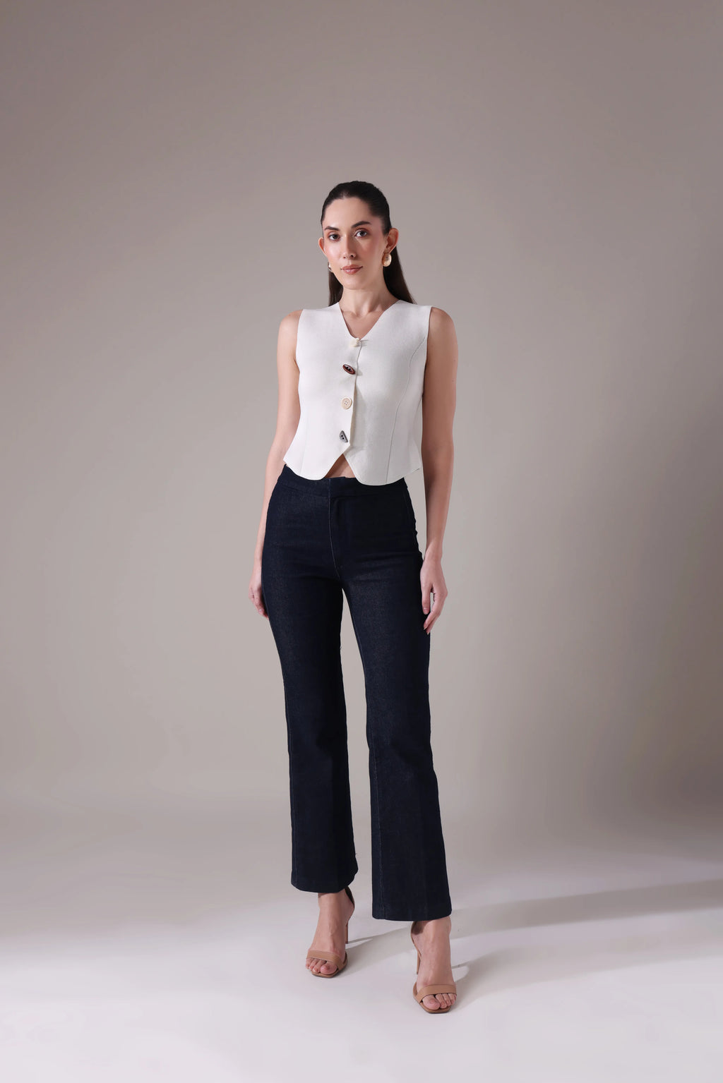 The Elara Asymmetric Sculptural Vest