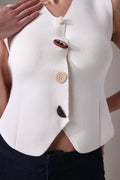 The Elara Asymmetric Sculptural Vest