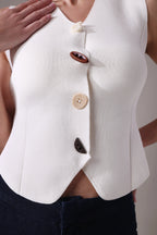 The Elara Asymmetric Sculptural Vest