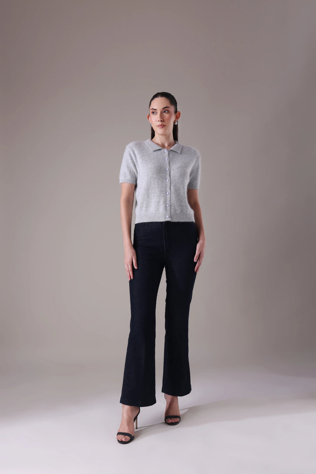 The Solace Angora-Blend Polo Cardigan