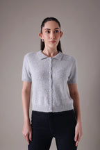 The Solace Angora-Blend Polo Cardigan