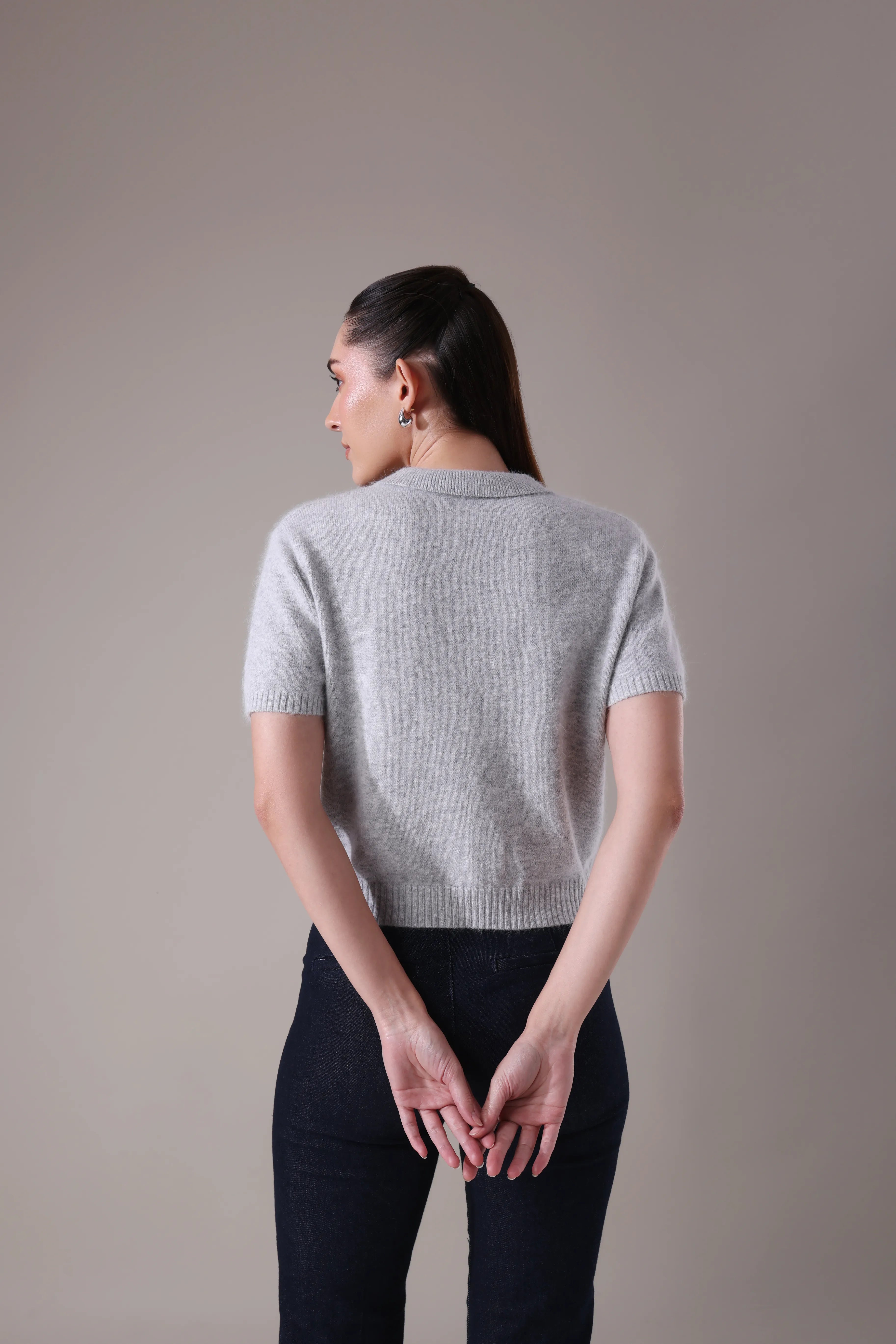 The Solace Angora-Blend Polo Cardigan