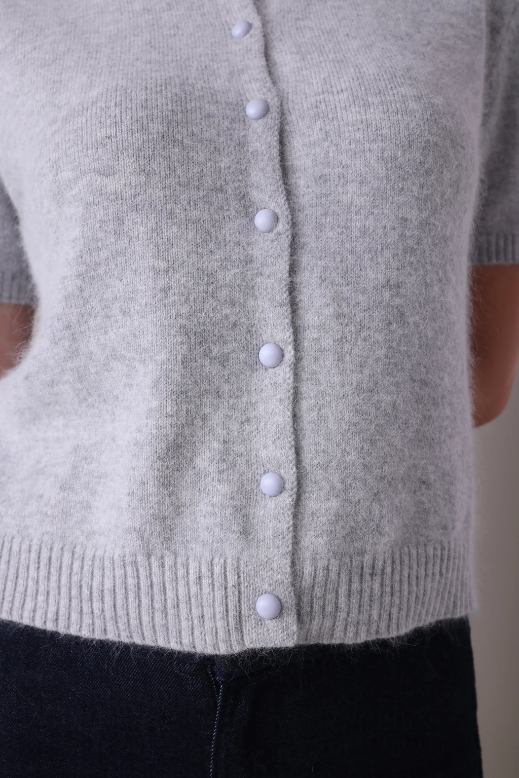 The Solace Angora-Blend Polo Cardigan