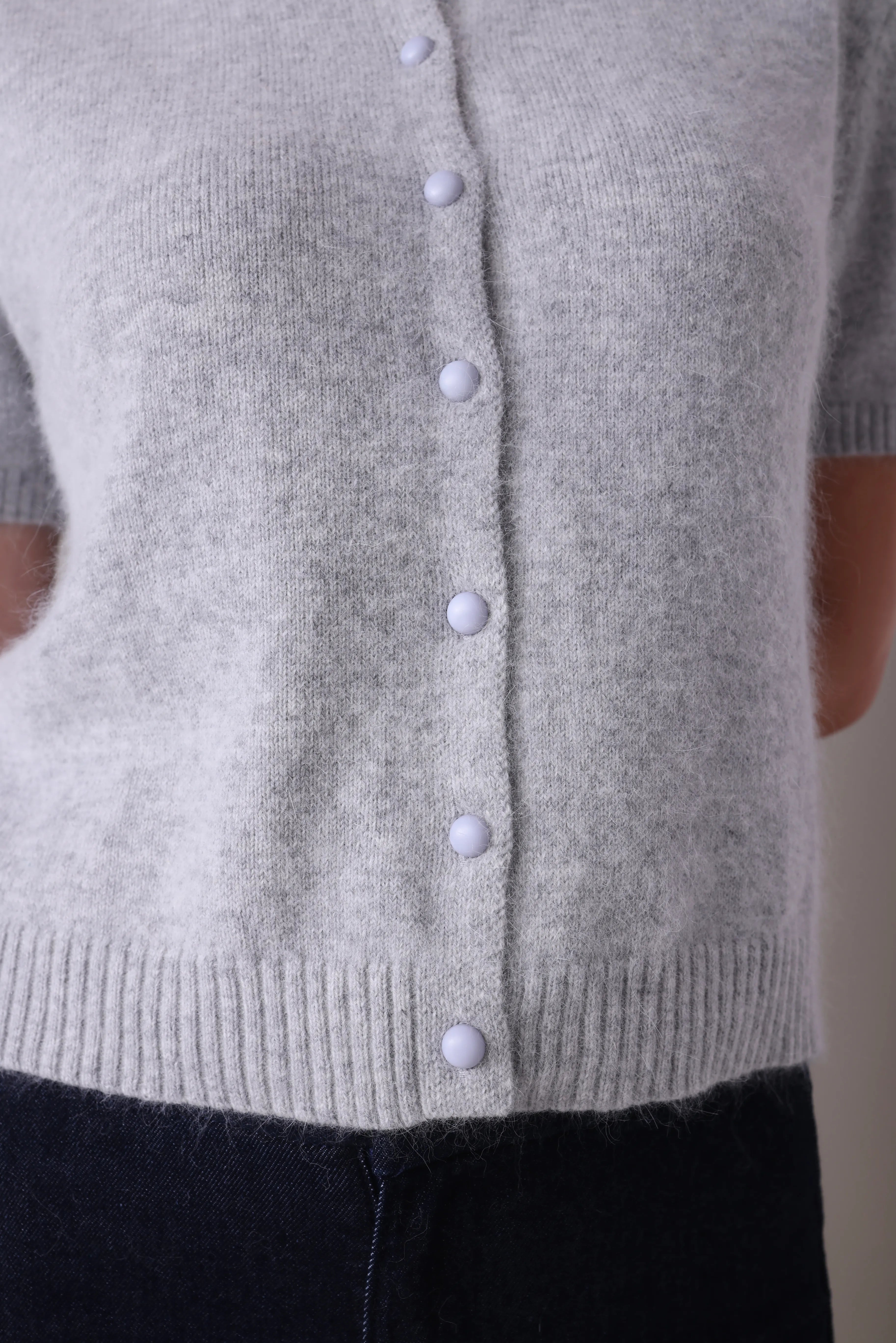 The Solace Angora-Blend Polo Cardigan