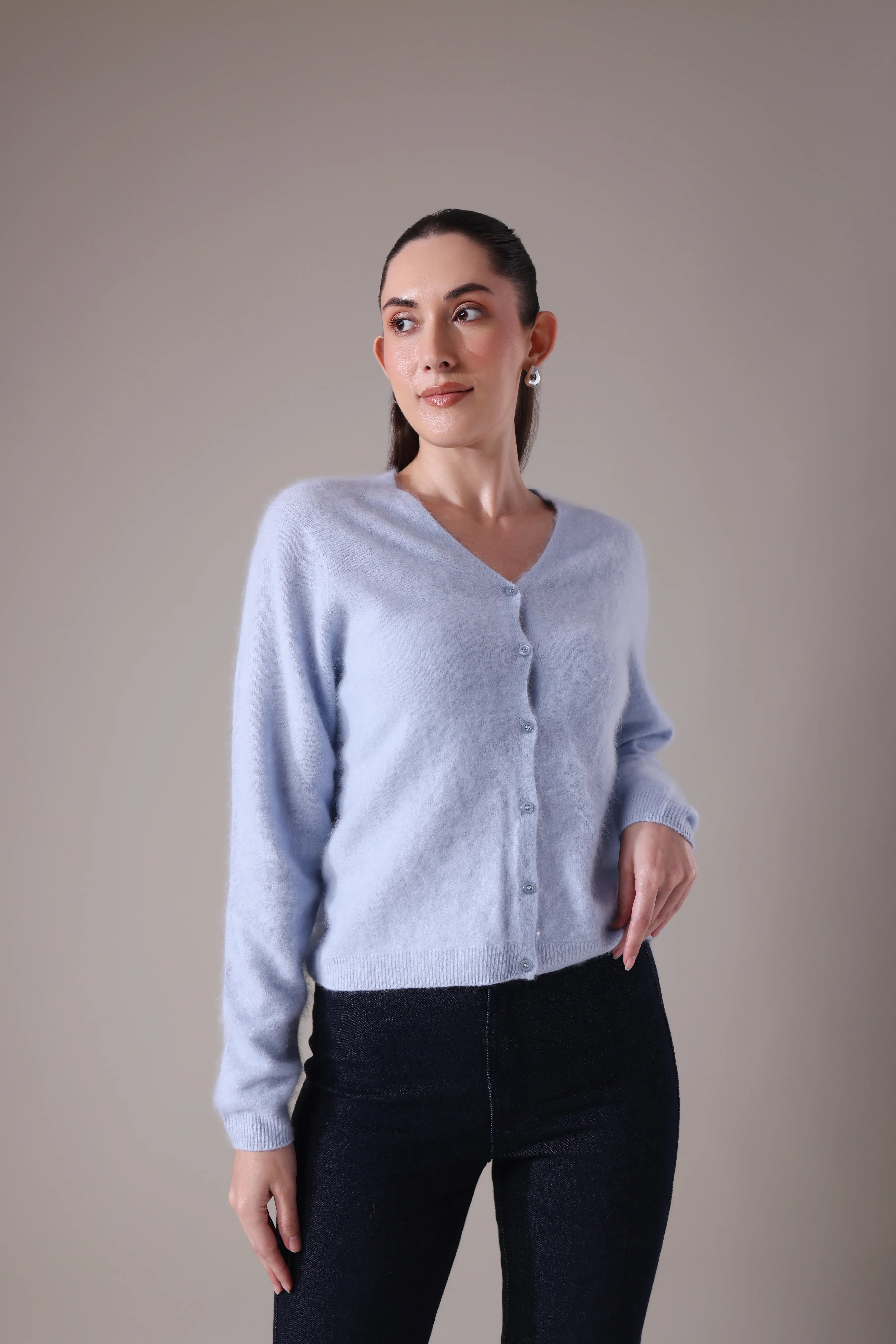 The Aura Cashmere-Wool cardigan