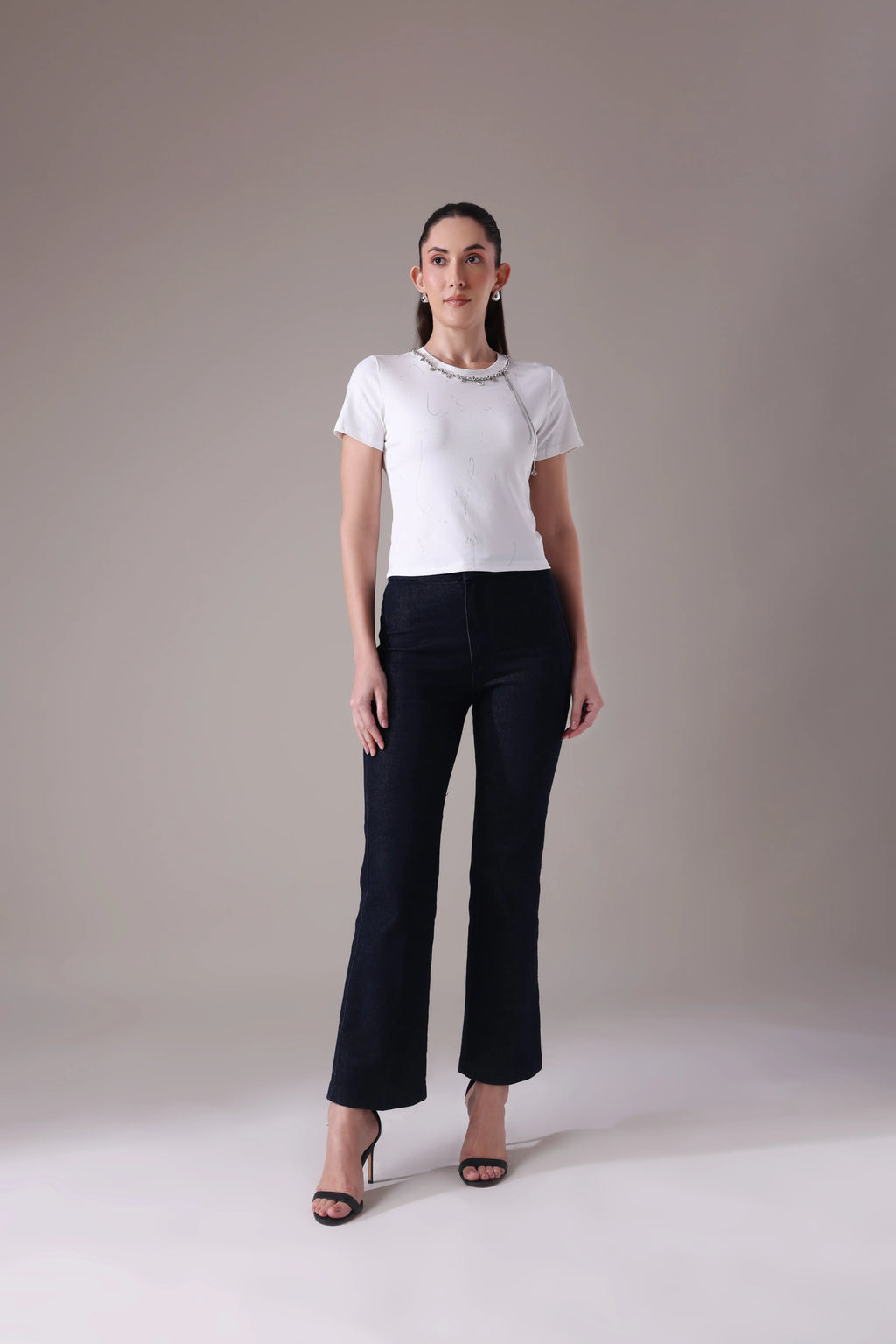 The Marina Embellished Sculpt-Tee