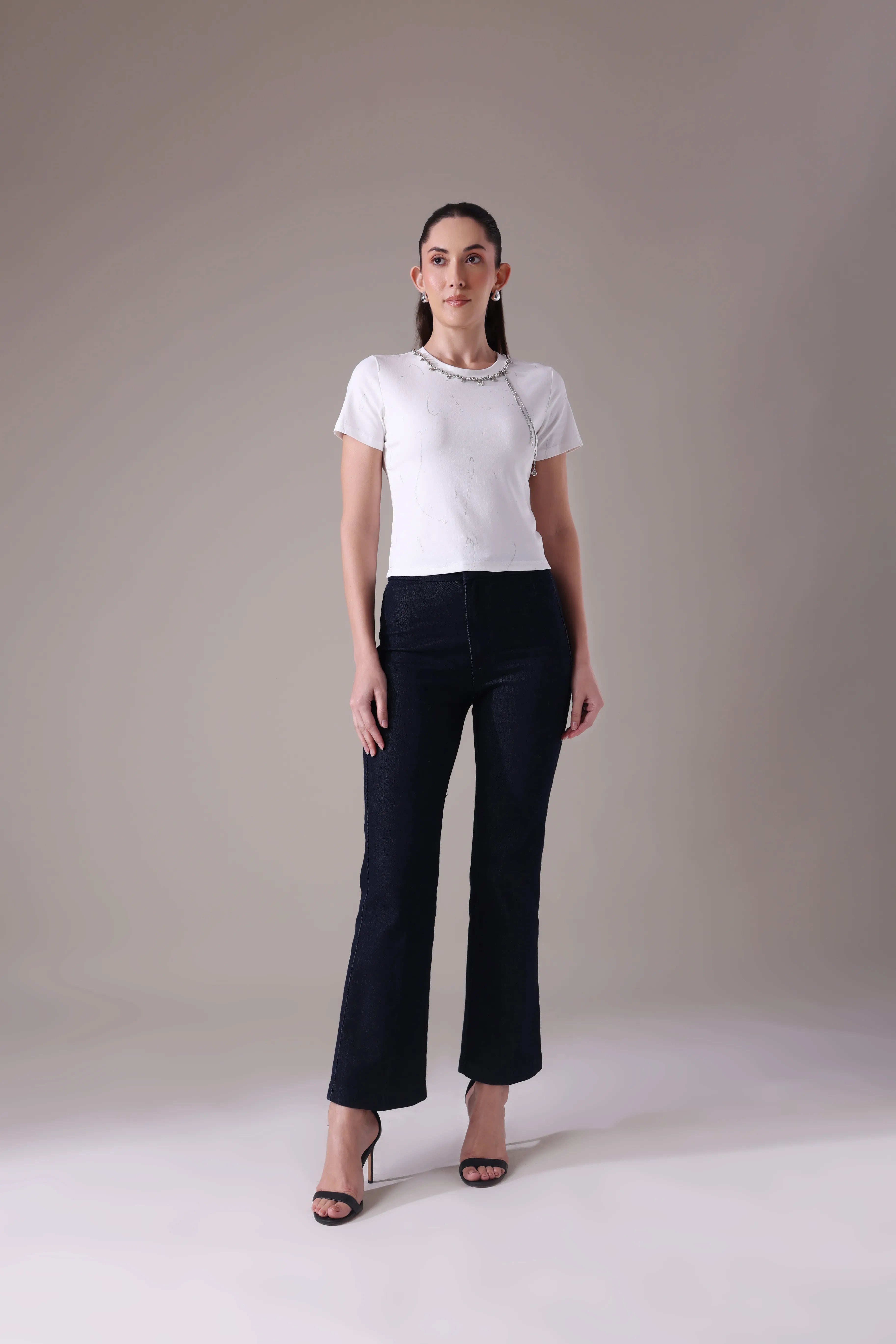 The Marina Embellished Sculpt-Tee