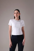 The Marina Embellished Sculpt-Tee