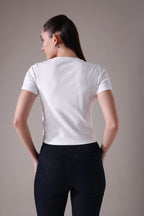 The Marina Embellished Sculpt-Tee