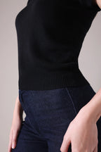 The  Sculpted Cap-Sleeve Knit in Alabaste