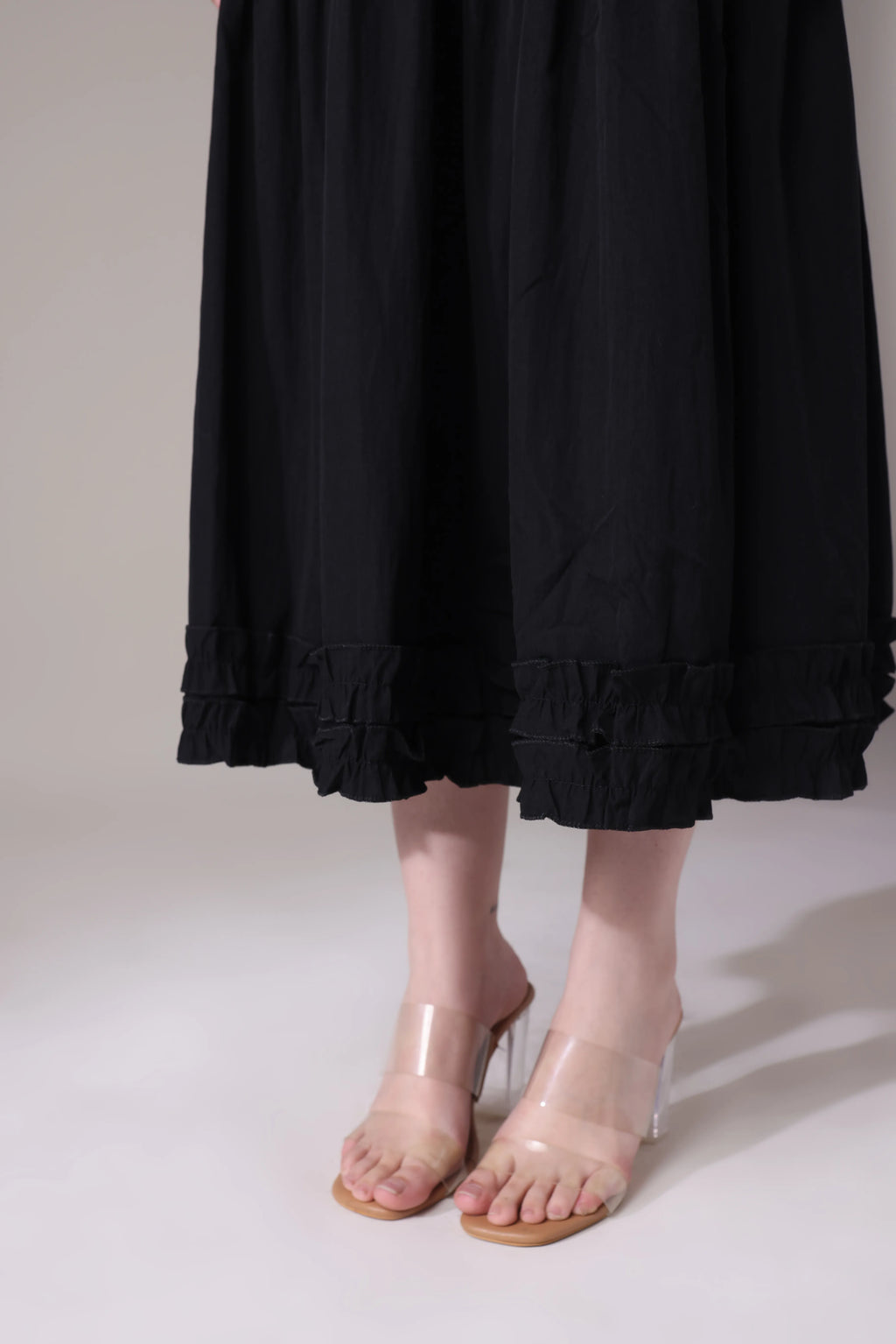 The Seraphina Tiered Azure Maxi Skirt