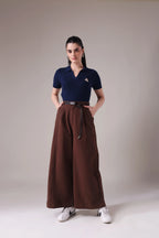 The Bastille Wide-Leg in Raw Obsidian