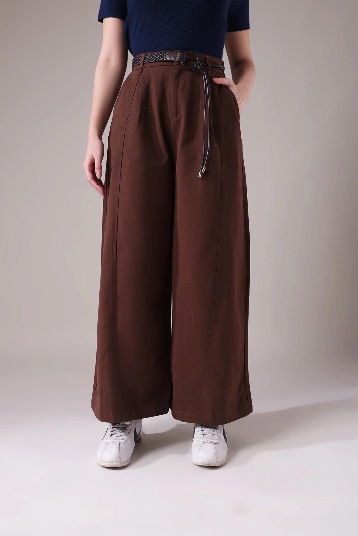 The Bastille Wide-Leg in Raw Obsidian